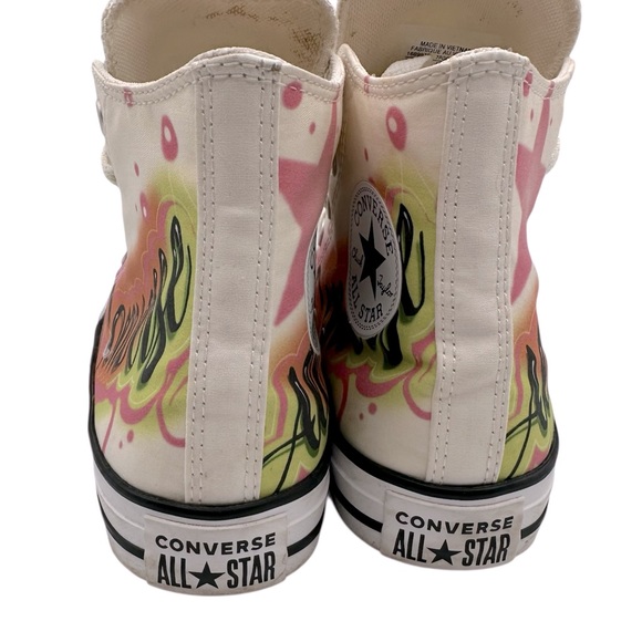 Converse Chuck Taylor Canvas High Tops with Airbrush Graffiti Details W Size 7 - Picture 4 of 9